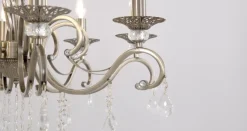 Maytoni Grace kroonluchter 8-lamps messing/wit