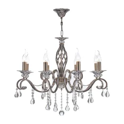 Maytoni Grace kroonluchter 8-lamps messing/wit