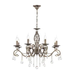 Maytoni Grace kroonluchter 8-lamps messing/wit