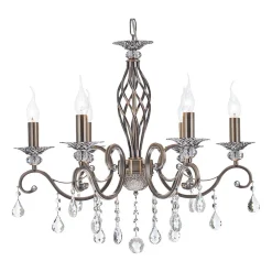 Maytoni Grace kroonluchter 6-lamps messing/wit