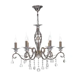 Maytoni Grace kroonluchter 6-lamps messing/wit