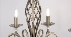 Maytoni Grace kroonluchter 6-lamps messing/wit