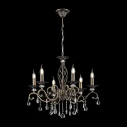 Maytoni Grace kroonluchter 6-lamps messing/wit