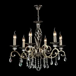 Maytoni Grace kroonluchter 6-lamps messing/wit