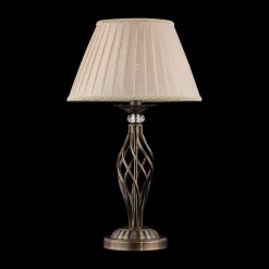 Maytoni Grace tafellamp 1-lamp messing/beige