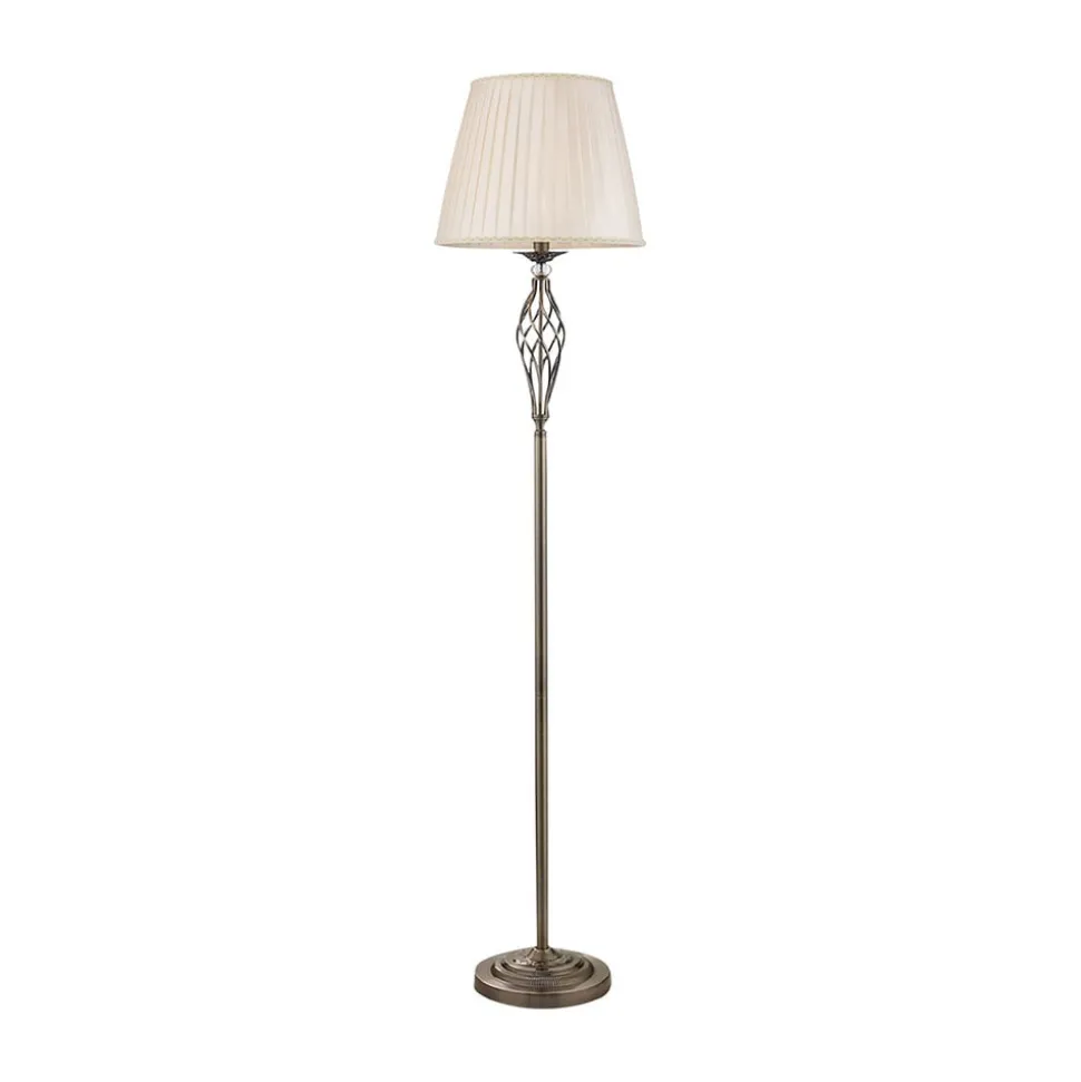 Maytoni Grace vloerlamp 1-lamp messing/beige