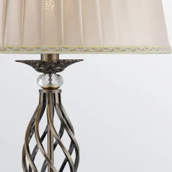 Maytoni Grace vloerlamp 1-lamp messing/beige