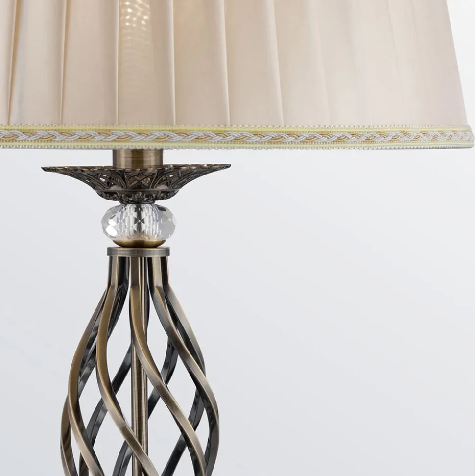Maytoni Grace vloerlamp 1-lamp messing/beige