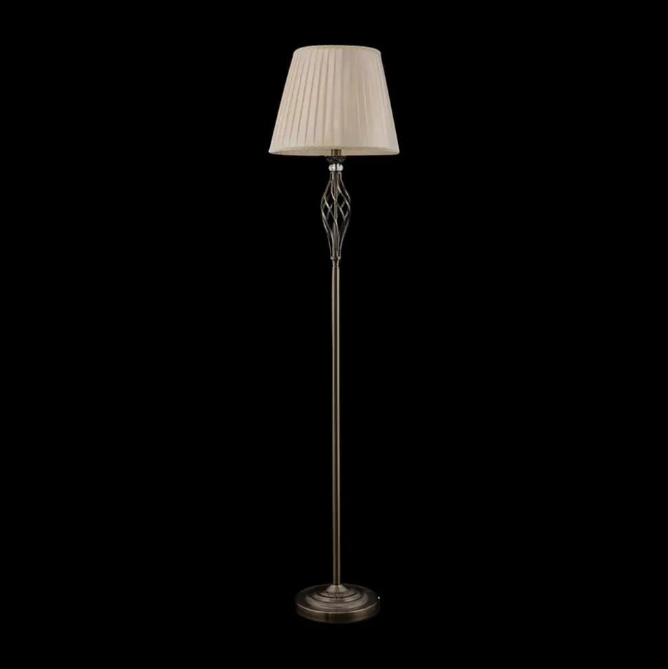 Maytoni Grace vloerlamp 1-lamp messing/beige