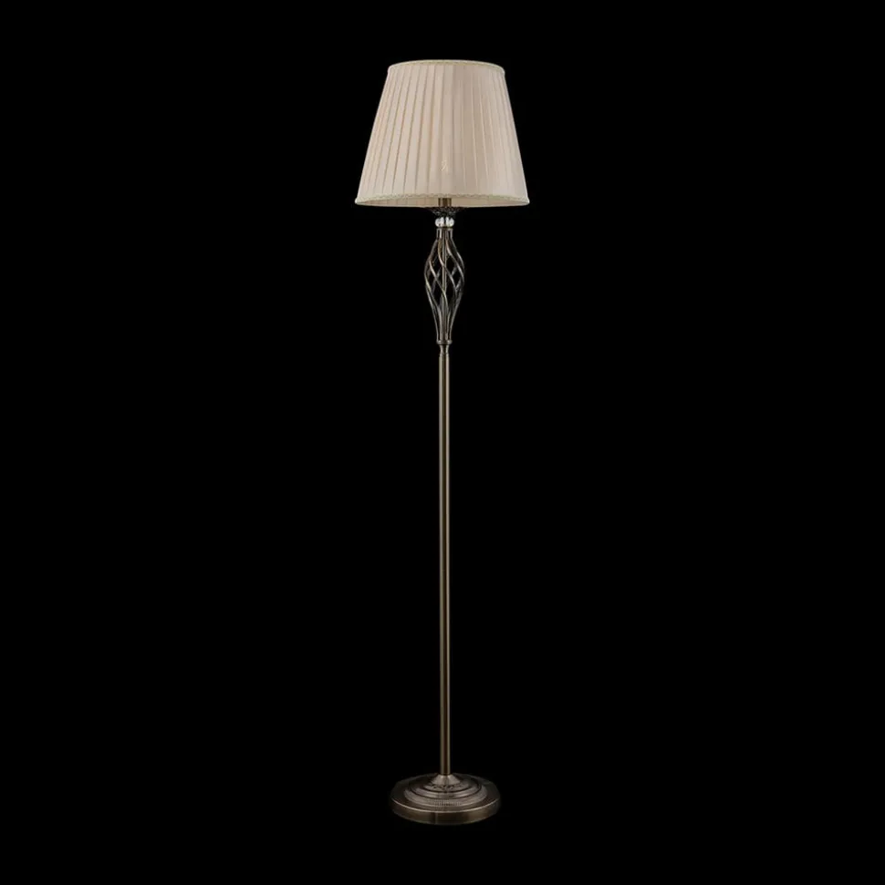 Maytoni Grace vloerlamp 1-lamp messing/beige