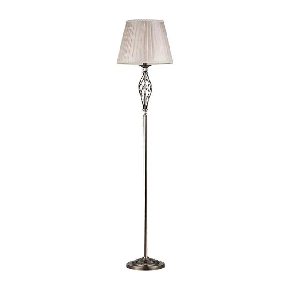 Maytoni Grace vloerlamp 1-lamp messing/beige