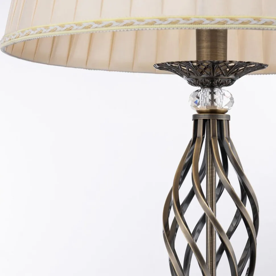 Maytoni Grace vloerlamp 1-lamp messing/beige
