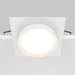 Maytoni Hoop inbouwlamp, hoekig, wit