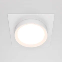 Maytoni Hoop inbouwlamp, hoekig, wit