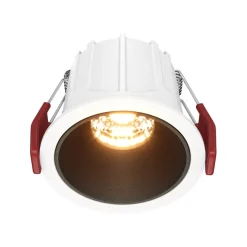 Maytoni inbouwlamp Alfa, zwart/wit, Ø 6,5 cm, 10 W, 36°