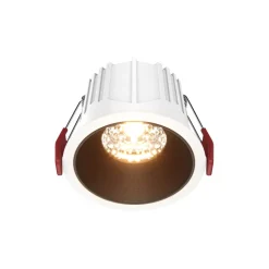 Maytoni inbouwlamp Alfa, zwart/wit, Ø 8,5 cm, 15 W, 36°