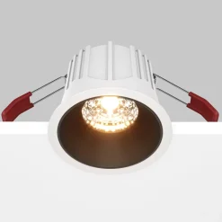 Maytoni inbouwlamp Alfa, zwart/wit, Ø 8,5 cm, 15 W, 36°