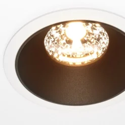 Maytoni inbouwlamp Alfa, zwart/wit, Ø 8,5 cm, 15 W, 36°