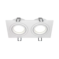 Maytoni inbouwlamp Atom, wit, 2-lamps, 17,5 x 9,2 cm