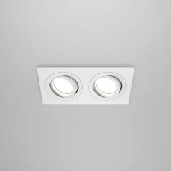 Maytoni inbouwlamp Atom, wit, 2-lamps, 17,5 x 9,2 cm