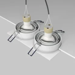 Maytoni inbouwlamp Atom, wit, 2-lamps, 17,5 x 9,2 cm