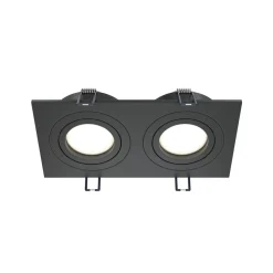 Maytoni inbouwlamp Atom, zwart, 2-lamps 17,5 x 9,2 cm