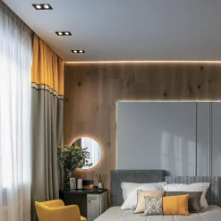 Maytoni inbouwlamp Atom, zwart, 2-lamps 17,5 x 9,2 cm