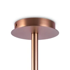 Maytoni kroonluchter Erich, messing rosé, glas/metaal 8-lamps.