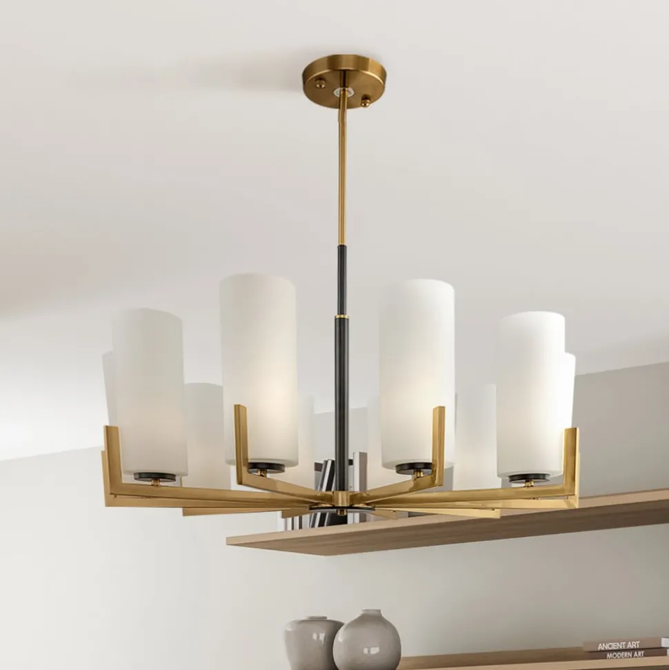 Maytoni kroonluchter Fortano, 10-lamps, glas, E27
