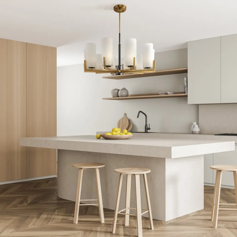 Maytoni kroonluchter Fortano, 10-lamps, glas, E27