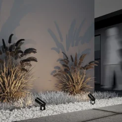 Maytoni LED prikspot Bern, grafiet, Ø5,5cm, 5W, IP65