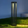 Maytoni LED tuinpadverlichting Royal Mile, grijs, hoogte 80 cm, aluminium