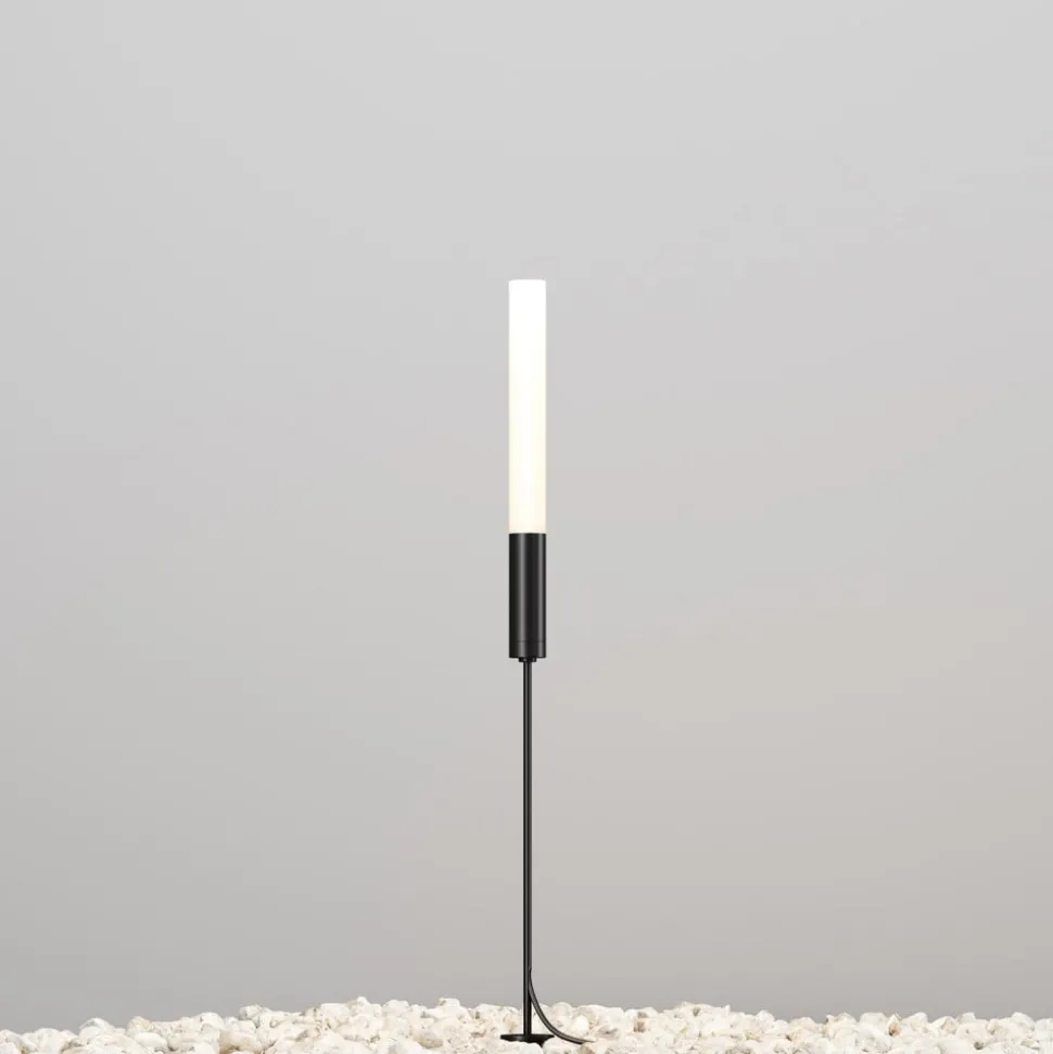 Maytoni LED tuinpadverlichting Flare, 59cm, grondspies, grafiet, IP65