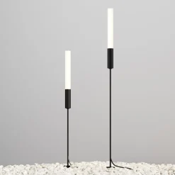 Maytoni LED tuinpadverlichting Flare, 59cm, grondspies, grafiet, IP65