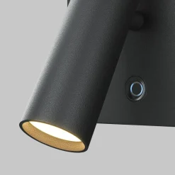 Maytoni LED wandlamp Aron, zwart, dimbaar, draaibaar