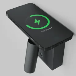 Maytoni LED wandlamp Aron, zwart, dimbaar, draaibaar