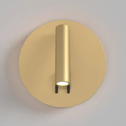 Maytoni LED wandlamp iOS 176, goudkleurig, rond, aluminium