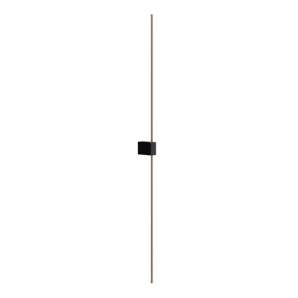 Maytoni LED wandlamp Pars, 105 cm, zwart/goud, aluminium