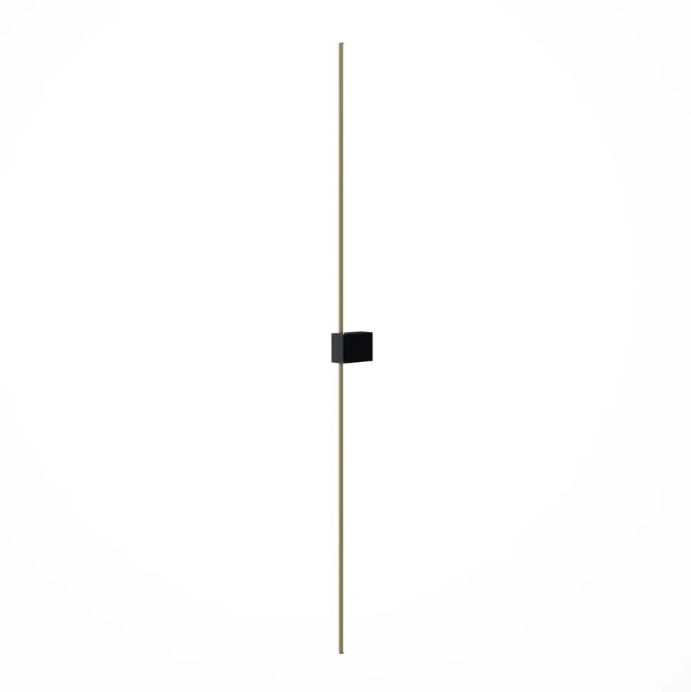 Maytoni LED wandlamp Pars, 105 cm, zwart/goud, aluminium