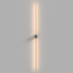 Maytoni LED wandlamp Pars, 105 cm, zwart/goud, aluminium