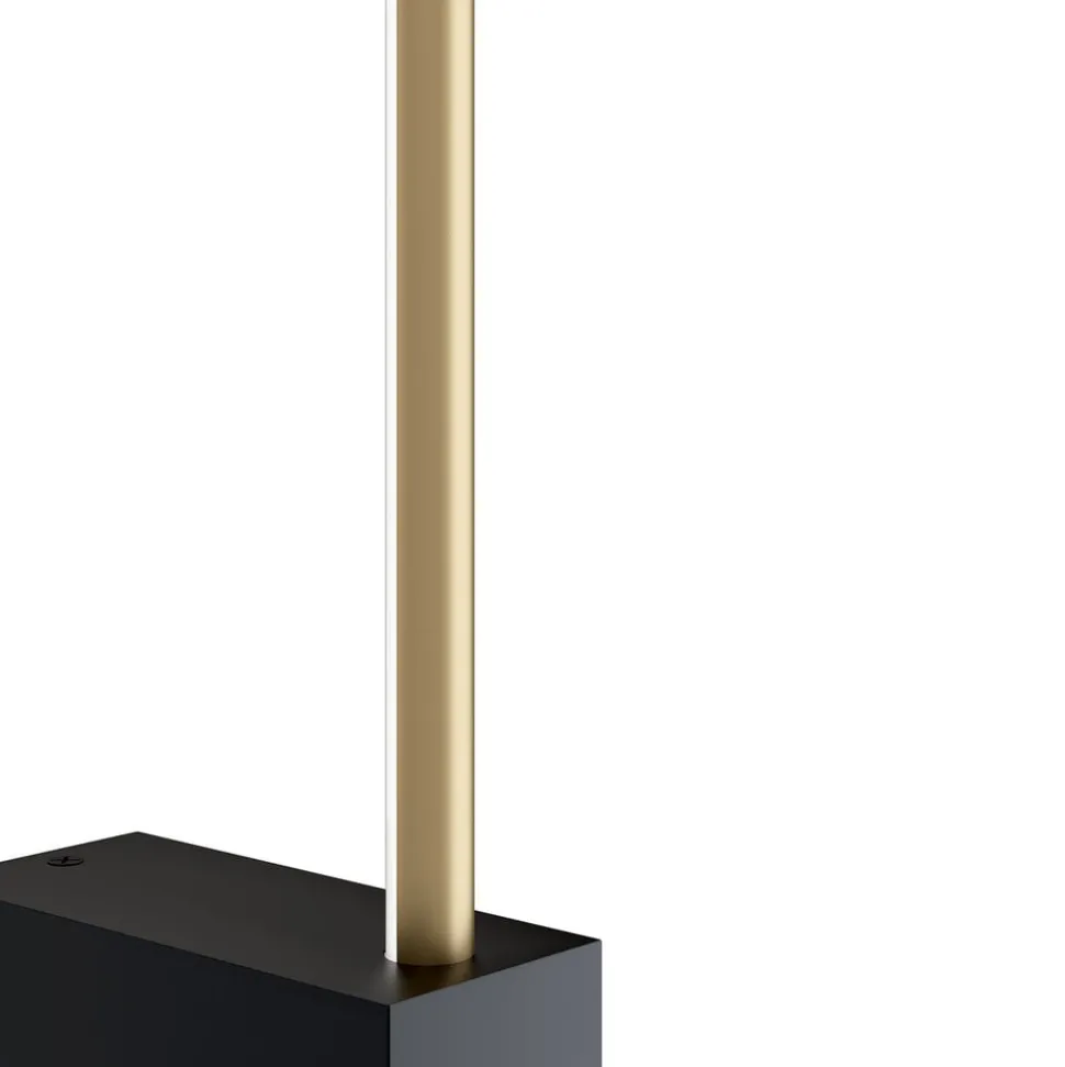 Maytoni LED wandlamp Pars, 105 cm, zwart/goud, aluminium