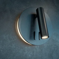 Maytoni los 176 LED wandlamp 3000K rond zwart