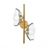 Maytoni Miracle wandlamp, 2-lamps, messingkleurig, glas
