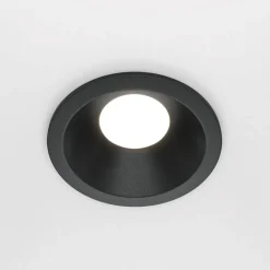 Maytoni plafond inbouwlamp Zoom, zwart, Ø 8,5 cm aluminium IP65