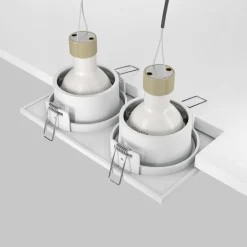 Maytoni plafond inbouwlamp Zoom wit 17 x 9 cm 2-lamps IP65