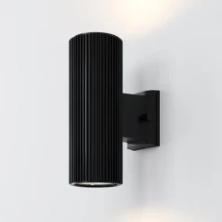 Maytoni Rando buitenwandlamp, 2-lamps, zwart