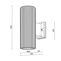 Maytoni Rando buitenwandlamp, 2-lamps, wit