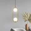 Maytoni Ring hanglamp 2-lamps messing/wit