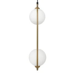 Maytoni Ring hanglamp 2-lamps messing/wit