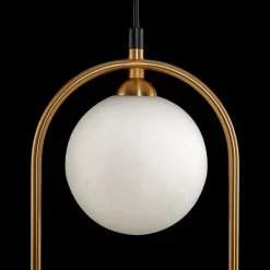 Maytoni Ring hanglamp 2-lamps messing/wit